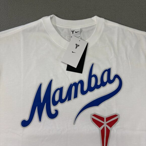 Nike T-Shirt Kobe Dodgers Mamba M90 Short Sleeve White SIZE - 2XL - Picture 2 of 4